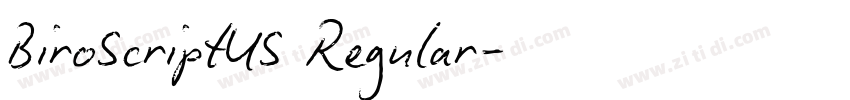 BiroScriptUS Regular字体转换